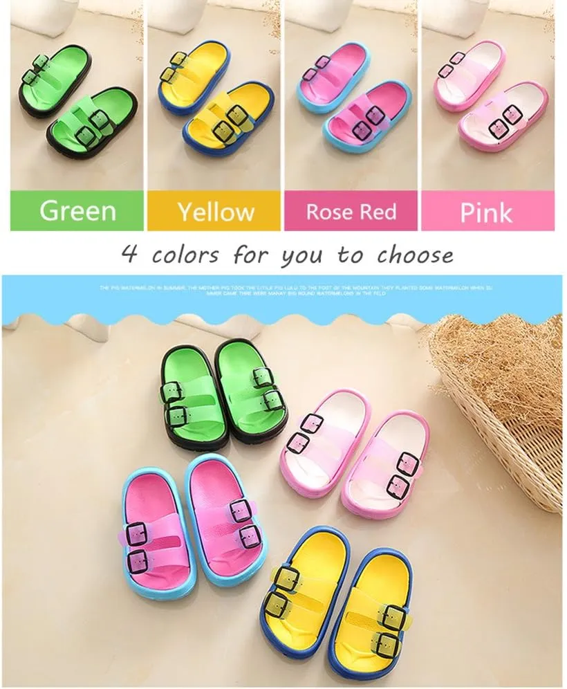 Toddler Little Kids Summer Sandals Non-Slip Boy Girl Slide Lightweight Beach Water Shoes Shower Pool Slippers