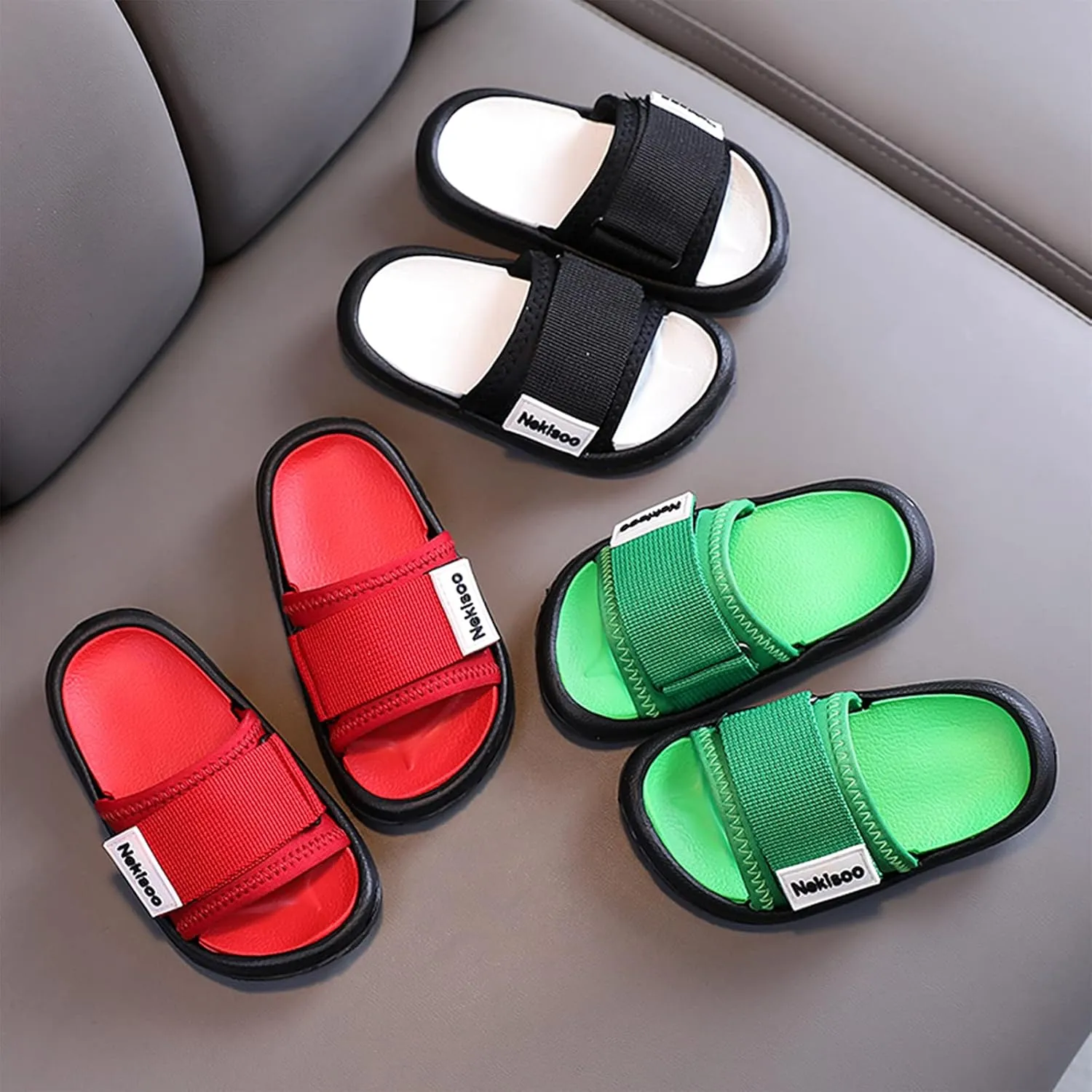 Toddler Little Kids Summer Sandals Non-Slip Boy Girl Slide Lightweight Beach Water Shoes Shower Pool Slippers