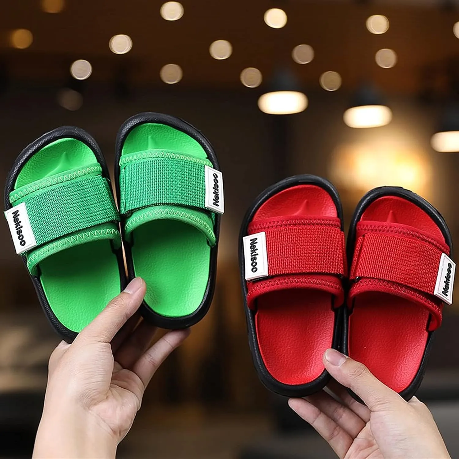Toddler Little Kids Summer Sandals Non-Slip Boy Girl Slide Lightweight Beach Water Shoes Shower Pool Slippers