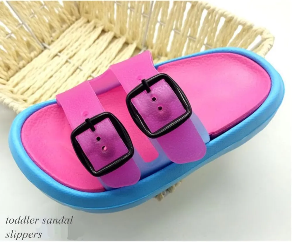 Toddler Little Kids Summer Sandals Non-Slip Boy Girl Slide Lightweight Beach Water Shoes Shower Pool Slippers
