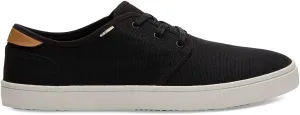 TOMS Mens Carlo Lace Up Sneakers Shoes Casual - Black