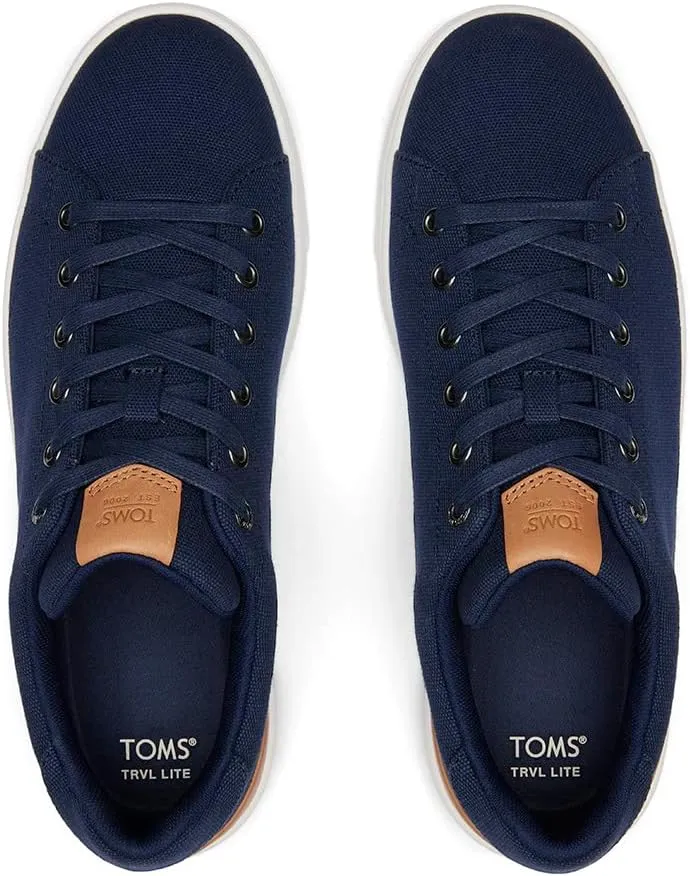 TOMS Mens Travel Lite Low Lace Up Sneakers Shoes Casual - Black