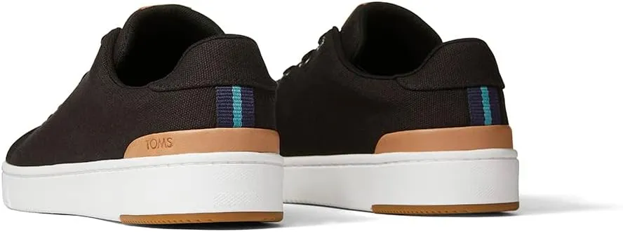 TOMS Mens Travel Lite Low Lace Up Sneakers Shoes Casual - Black