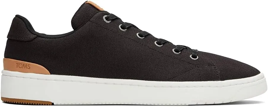 TOMS Mens Travel Lite Low Lace Up Sneakers Shoes Casual - Black