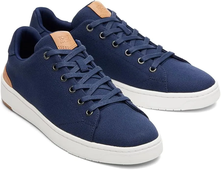 TOMS Mens Travel Lite Low Lace Up Sneakers Shoes Casual - Black