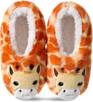 Tough Land Cute Animal Slipper Socks with Grips for Women Indoor Non-Slip Warm Fuzzy Cozy House Sock