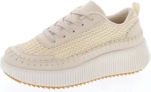 TruFox Women's Lace Up Platform Woven Sneakers Comfortable Fashion Sneaker Low Top Chunky Walking Shoes