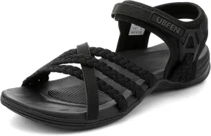 UBFEN Womens Hiking Sandals Sport Walking Adjustable Hook Ankle Straps Comfortable Outdoor Beach Athletic Shoes