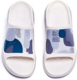 UIN Women's Slides Sandals Beach Summer Casual Art Painted Travel Anti-Slip Comfort Lightweight Fashion Slippers Ibiza