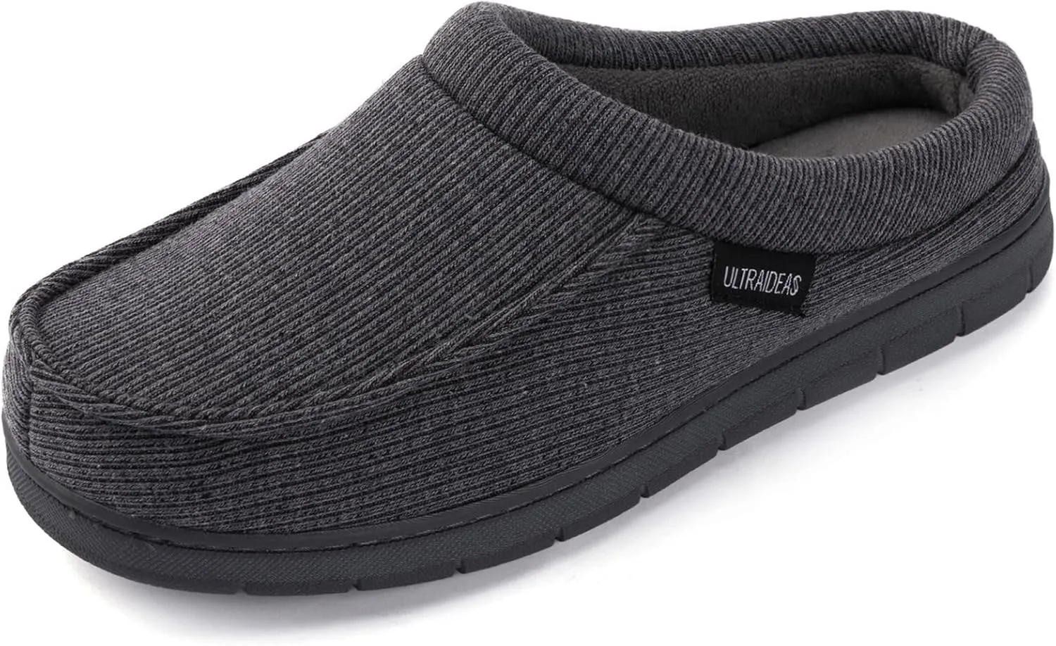 ULTRAIDEAS Men's Nealon Moccasin Clog Slipper, Slip on Indoor/Outdoor House Shoes