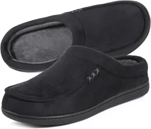 ULTRAIDEAS Men's Nealon Moccasin Clog Slipper, Slip on Indoor/Outdoor House Shoes
