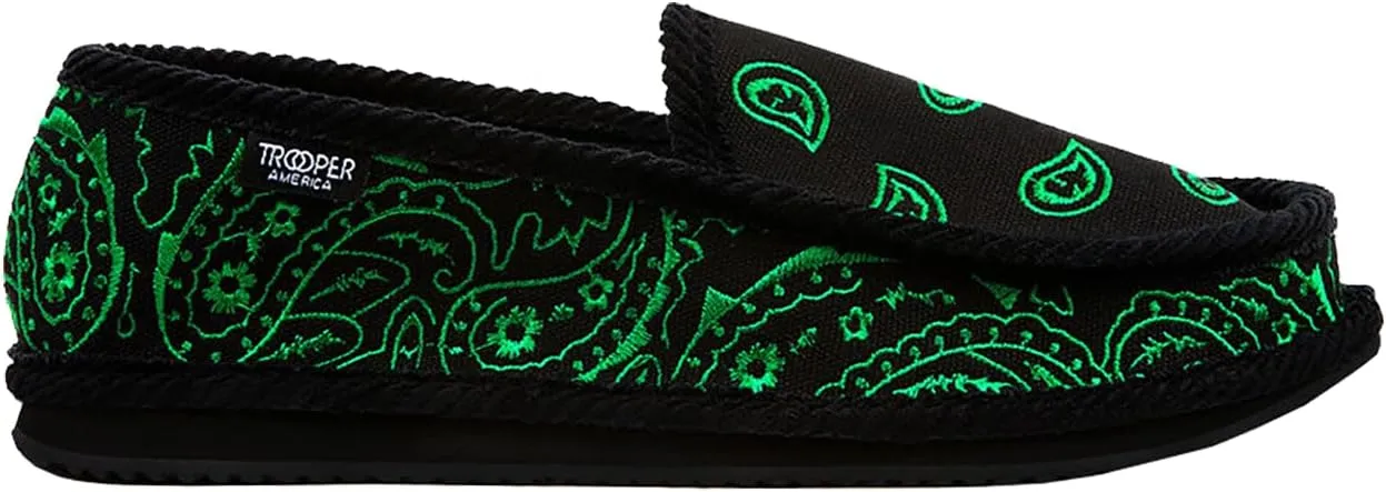 Unisex-Adult KS-002E Embroidery Bandana Paisley Slippers Shoes