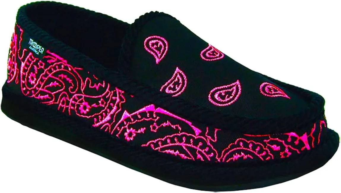 Unisex-Adult KS-002E Embroidery Bandana Paisley Slippers Shoes