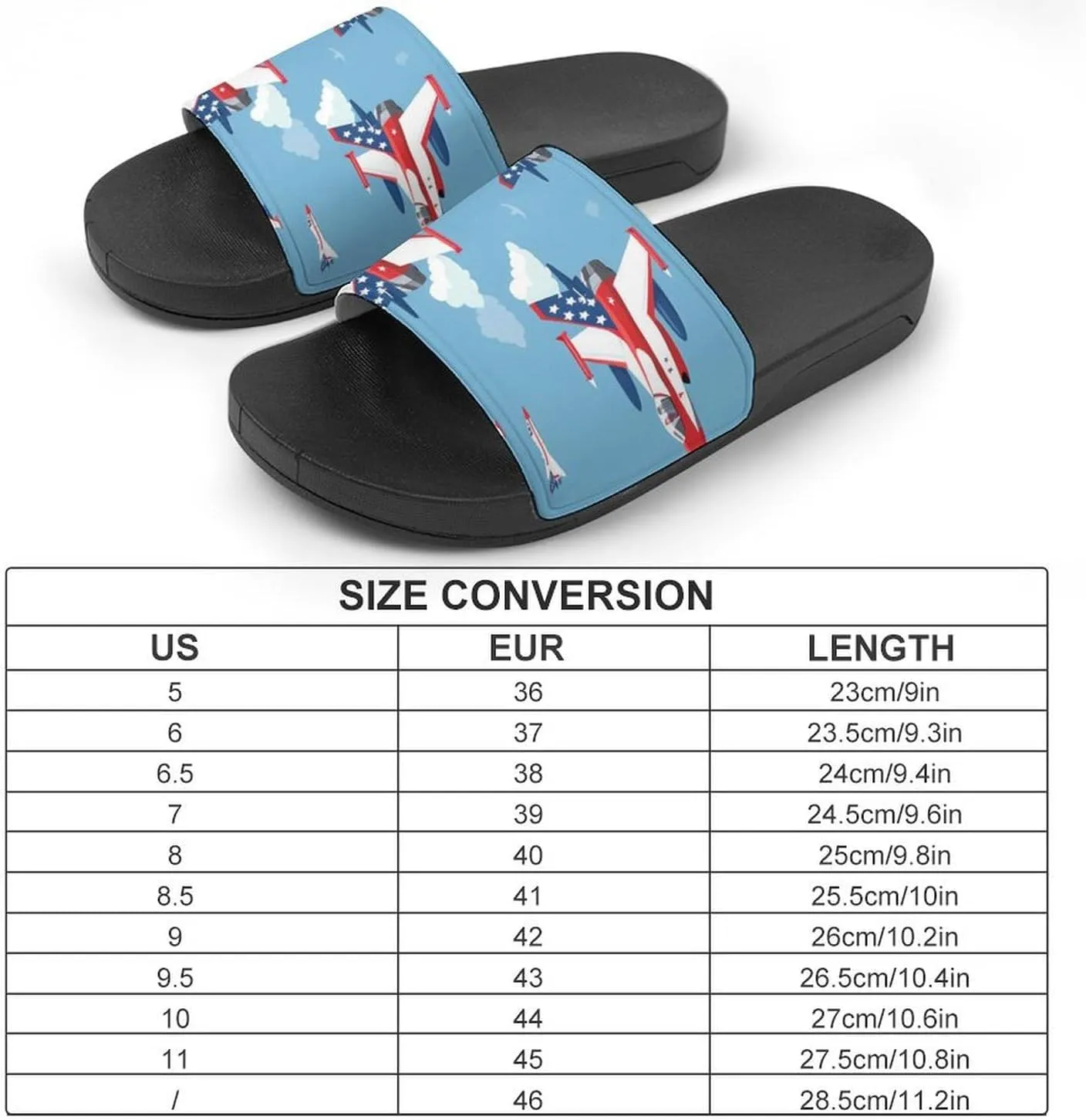 USA Fighter Planes Slippers for Women Men Anti-Slip Shower Slides Open Toe Slippers for Home Outdoor Beach
