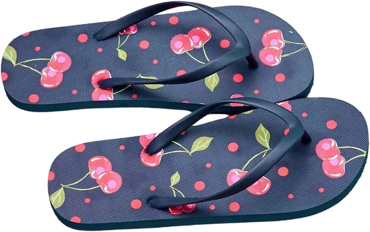 Verdusa Women's T-Strap Thong Flat Sandals Square Toe Slip On Flip Flops