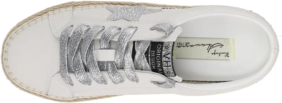 Vintage Havana Womens Melody Rhinestone Slip On Mule Sneakers Shoes Casual - Off White