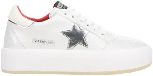 Vintage Havana Womens Ream Metallic Lace Up Platform Sneakers Shoes Casual - White