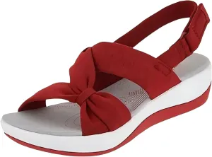 Walking Sandals for Women Arch Support Orthopedic Sandal Ankle Strap Platform Wedges Non-Slip Athletic Hiking Sandals Comfy Open Toe Outdoor Shoes Slip On Beach Sandal