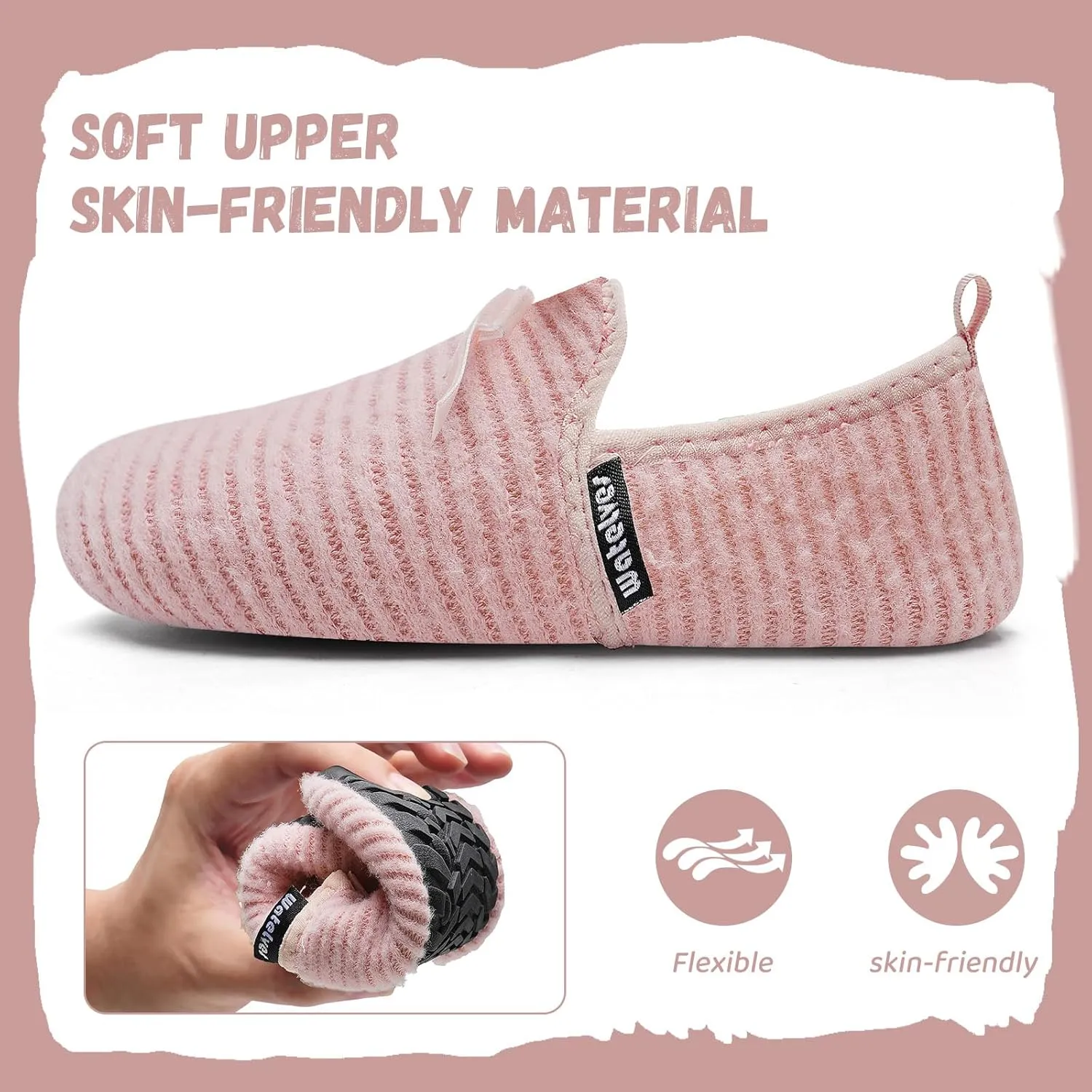 WateLves Kids Toddler Slippers Girls Boys Slip on House Shoes Lightweight Anti Slip Sock Slippers Winter Indoor Outdoor Walking Shoes