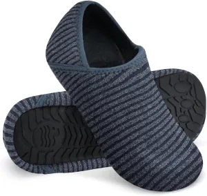 WateLves Womens & Mens Lightweight Cozy Faux Furry House Slippers - Rubber Sole Slip On Sock Shoes - Foldable Travel Slippers - Indoor & Outdoor