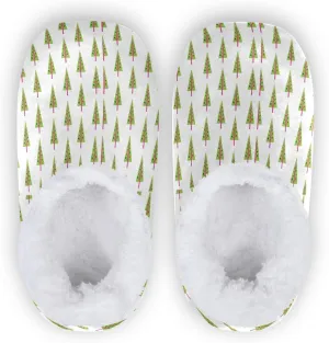 Winter House Slippers for Women/Men with Abstract Fruits Pattern Orange Element Cozy Fleece Slippers