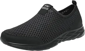 Women Casual Slip On Sneakers Breathable Knit Walking Shoes Lightweight Loafers Non Slip Comfortable Flats
