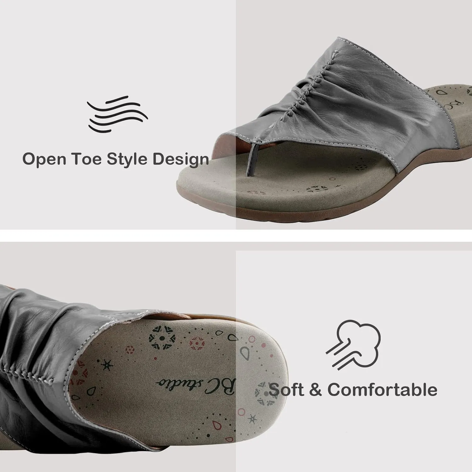 Women Comfort Sandals Flip Flop with Arch Support