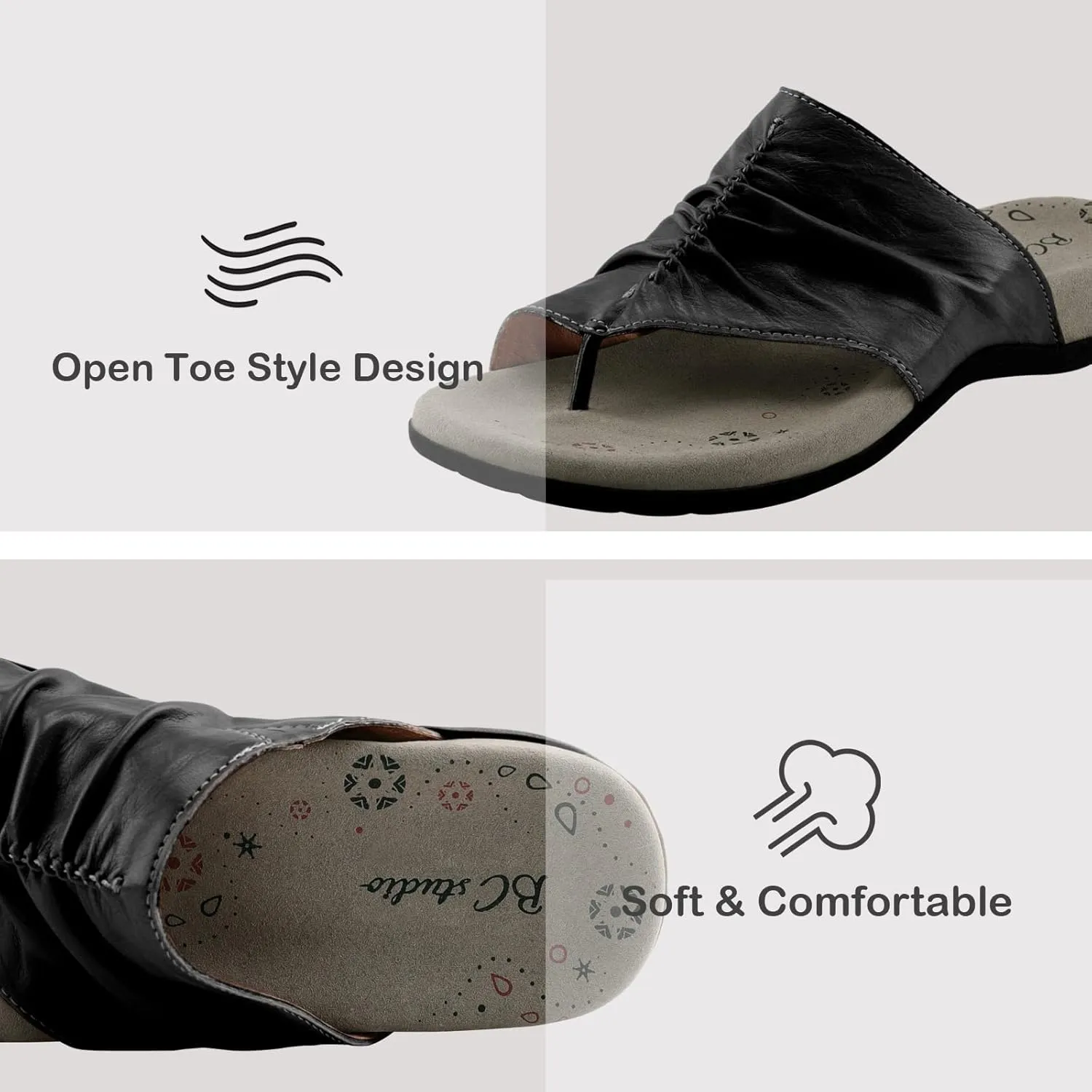 Women Comfort Sandals Flip Flop with Arch Support