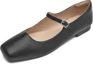 Women Mary Jane Shoes,Slip On Ankle Strap Dress Flat Shoes