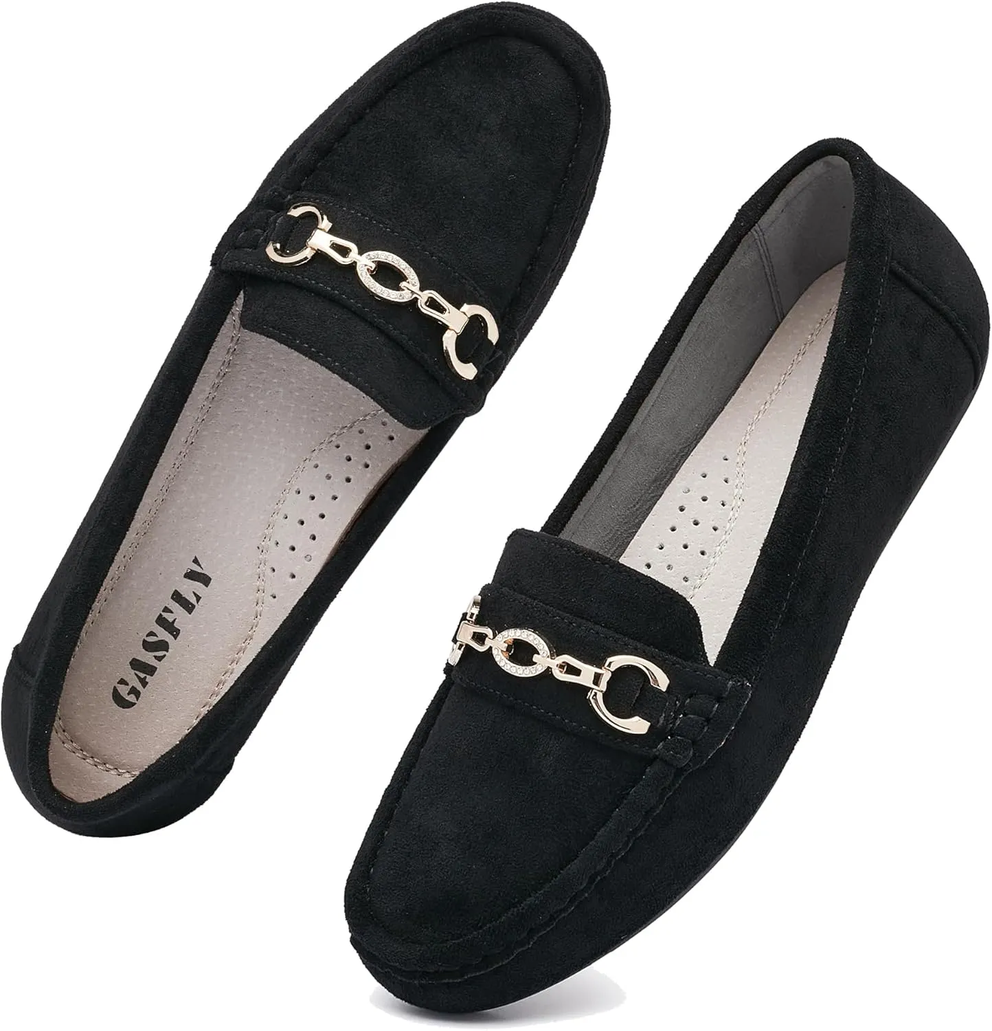 Women's Business Loafers Work Casual Flats Shoes Lightweight Penny PU Leather Slip On Walking Shoes