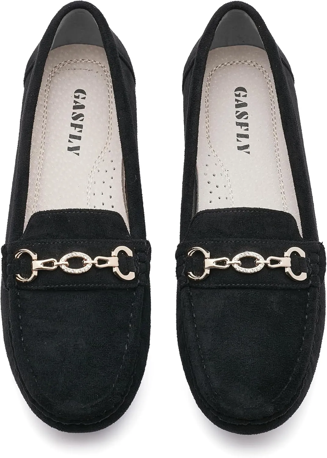 Women's Business Loafers Work Casual Flats Shoes Lightweight Penny PU Leather Slip On Walking Shoes