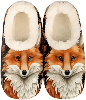 Women's Closed Back House Slippers Soft Cozy Indoor Winter Bedroom Shoes Fuzzy Fleece Warm Home Slippers with Anti-Slip Rubber Sole