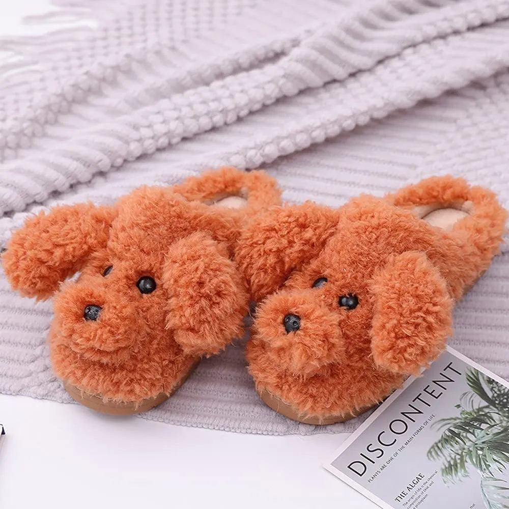 Women's Cute Teddy Animal Slippers House Slippers Warm Memory Foam Cotton Cozy Soft Fleece Plush Home Slippers Indoor Outdoor