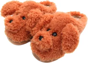 Women's Cute Teddy Animal Slippers House Slippers Warm Memory Foam Cotton Cozy Soft Fleece Plush Home Slippers Indoor Outdoor