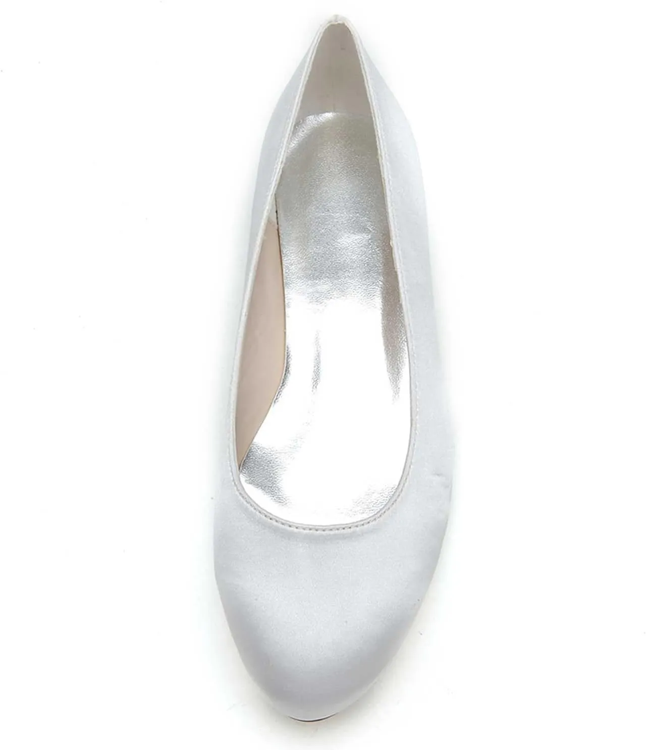 Women's Flat Comfortable Round Toe Satin Closed Toe Slip On Faux Work Shoes,Cute Slip On Ballet Flat