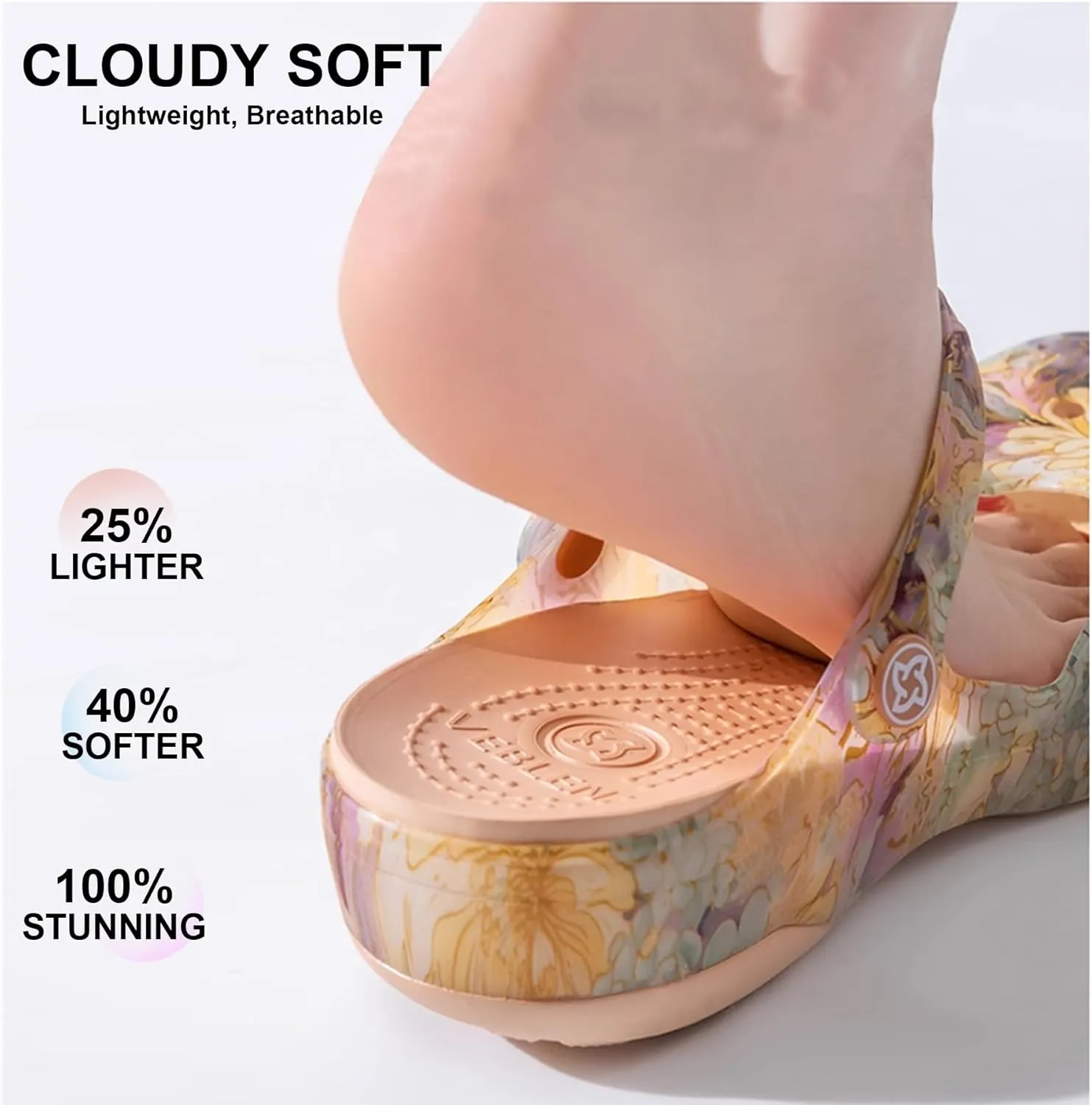 Women's Garden Clogs, Non Slip Platform Mules and Clogs Jelly Hole Shoes