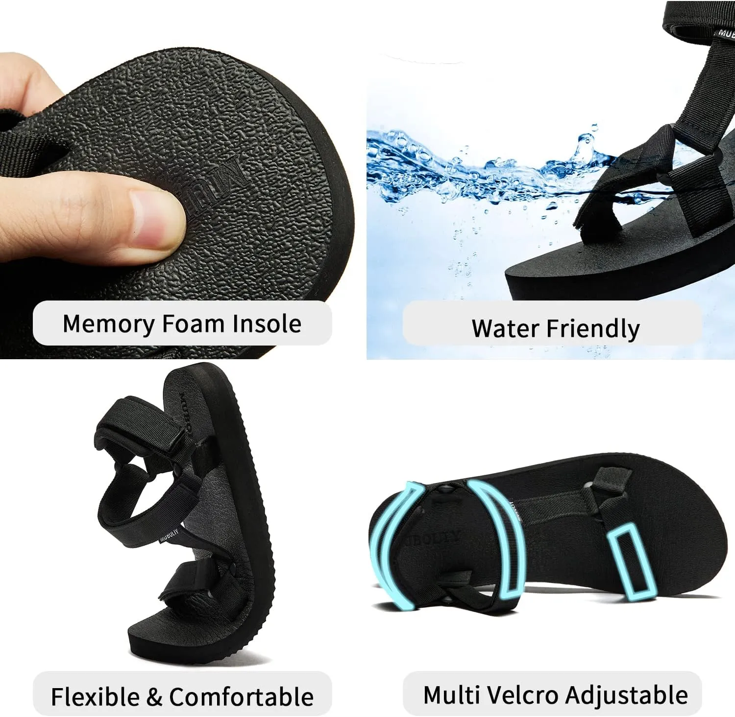 Women's Original Sandals Comfortable Quick-Drying Casual Sport Sandal Walking Hiking Water Sandals With Arch Support