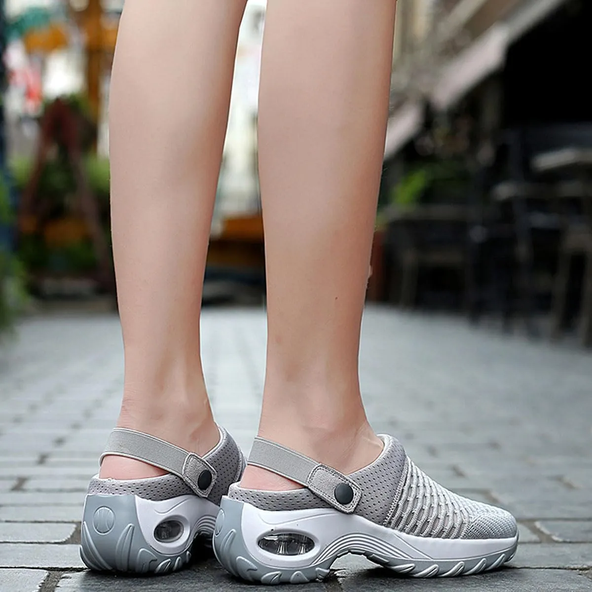 Women's Orthopedic Clogs with Air Cushion Support to Reduce Back and Knee Pressure, Mesh Shoes Slip-On Slippers for Women