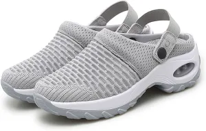 Women's Orthopedic Clogs with Air Cushion Support to Reduce Back and Knee Pressure, Mesh Shoes Slip-On Slippers for Women