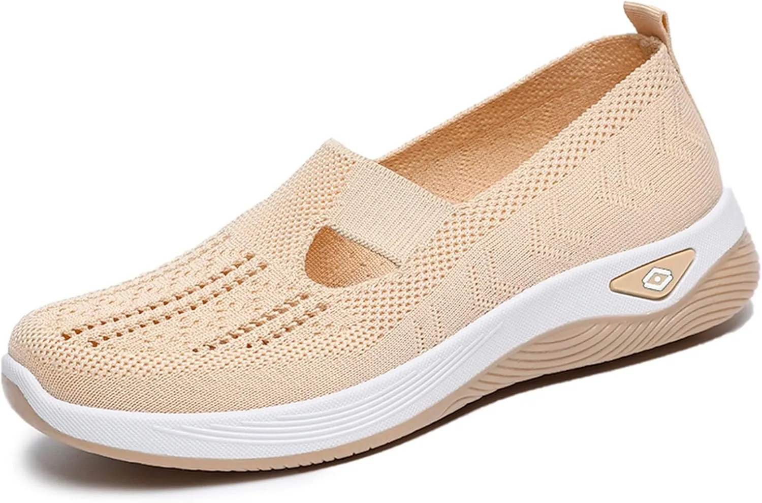 Women's Orthopedic Shoes Woven Wide Arch Support Slip-On Orthowalk Sneakers Casual Breathable Soft Anti-Skid Sports Footwear