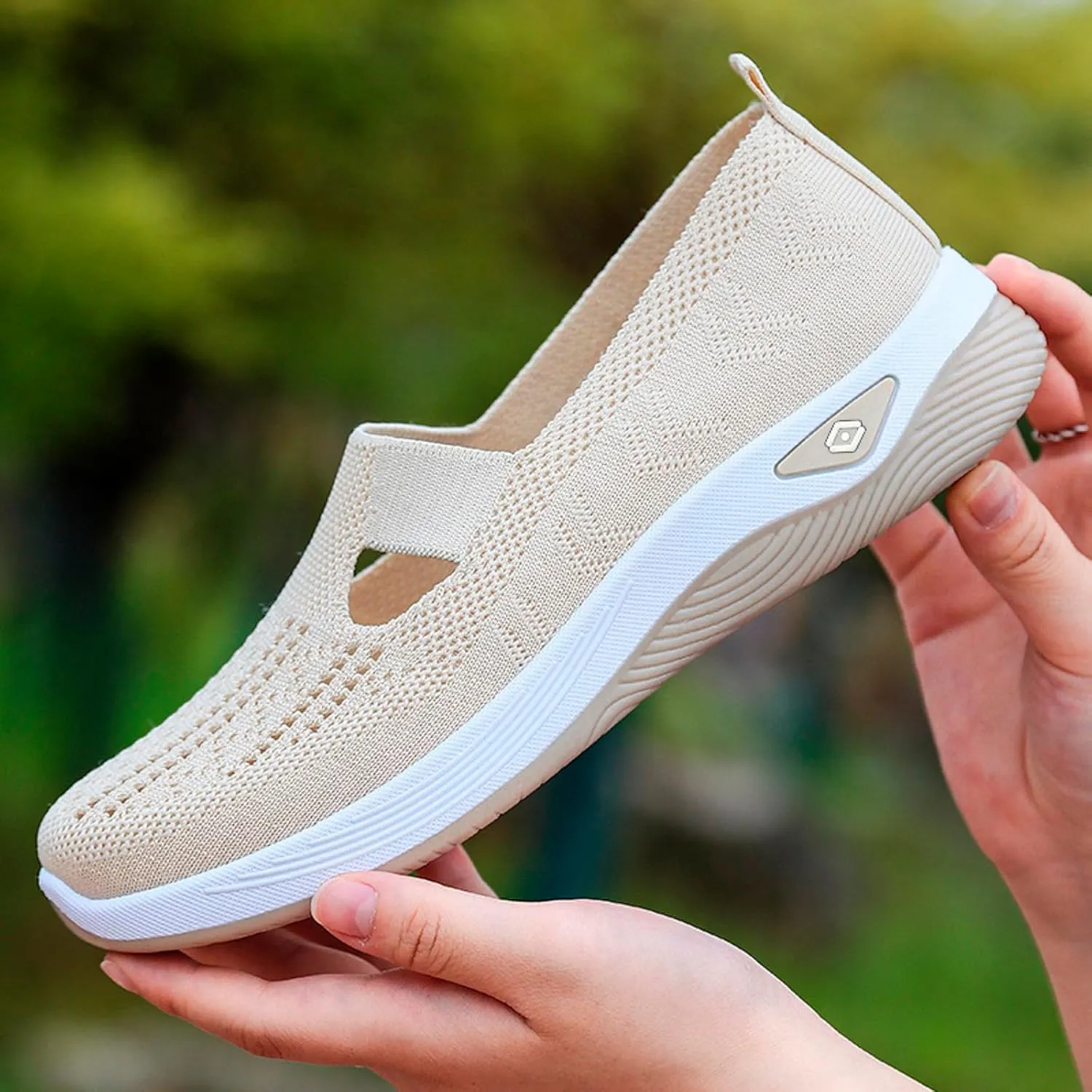 Women's Orthopedic Shoes Woven Wide Arch Support Slip-On Orthowalk Sneakers Casual Breathable Soft Anti-Skid Sports Footwear