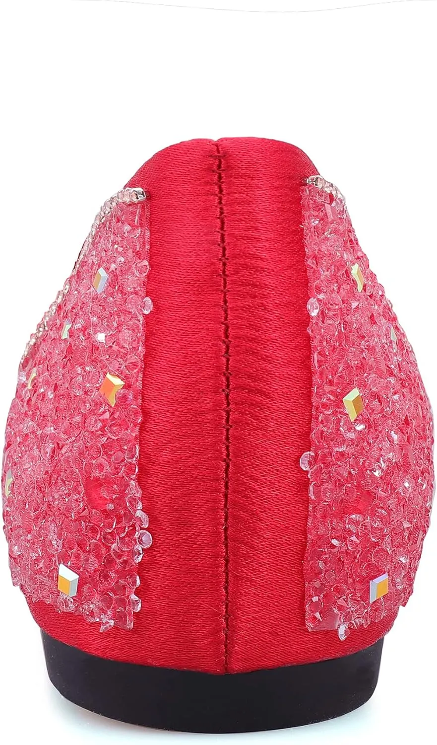 Women's Pointed Rhinestone Flat Shoes Glitter Flowers Wedding Comfortable Dress Shoes