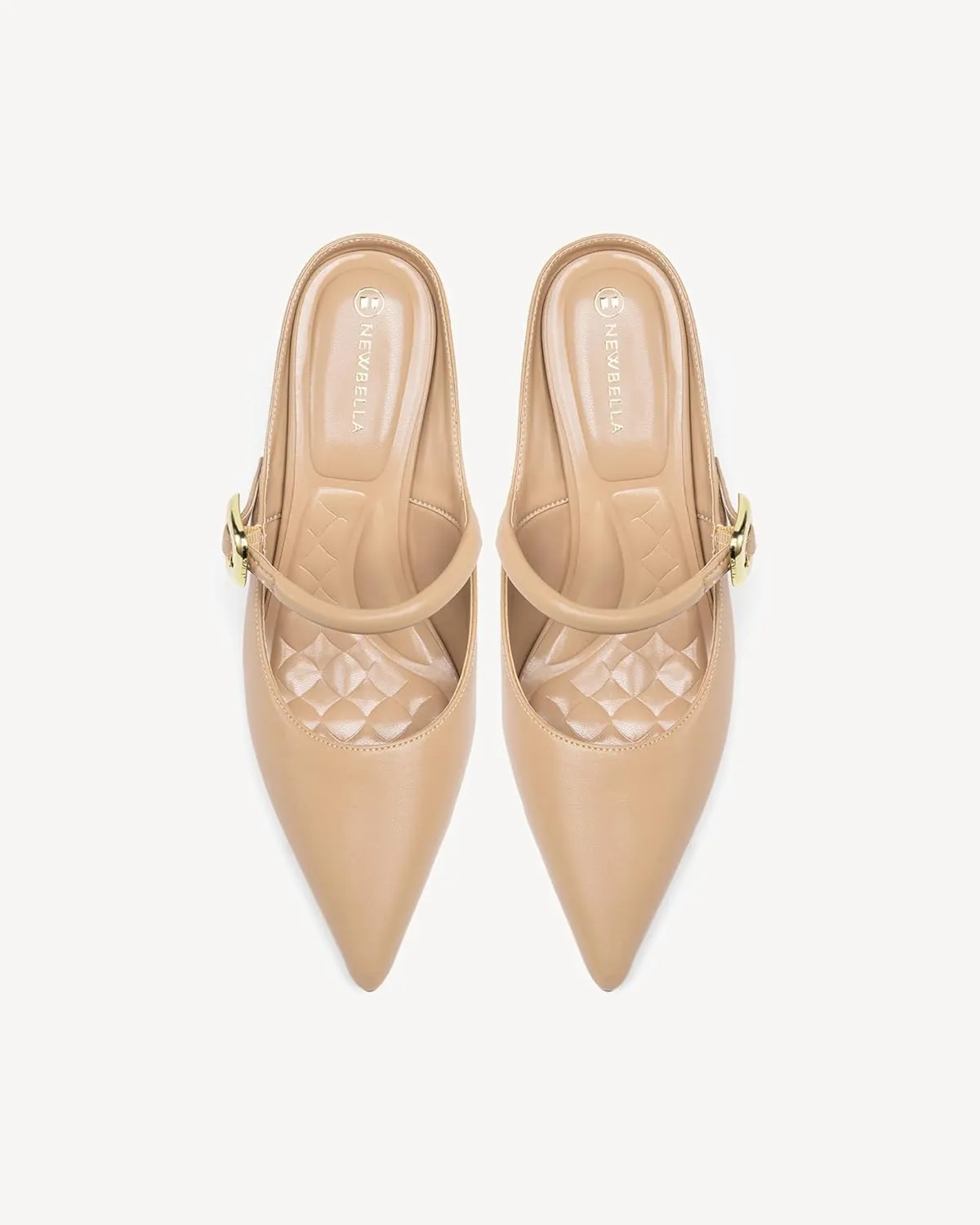 Women's Pointed Toe Heeled Mules, Knit Sandals, Slip-On Shoes