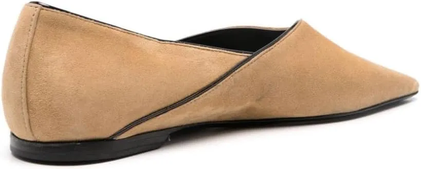 Women's Suede Ballet Flats Square Toe Slip-on Mary Jane Flat Shoes Casual Comfort Everyday Mules