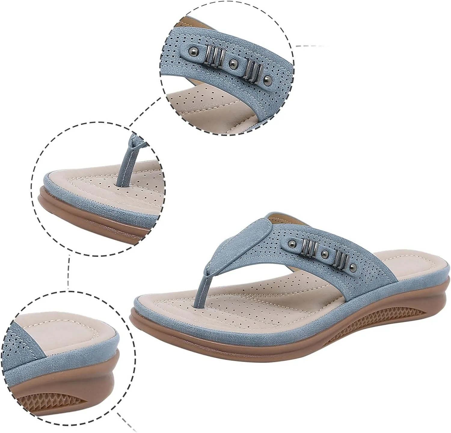 Women's Summer European And Fashion Flip Flops Casual Comfortable Sandals Lightweight Retro Animal Print Sandals Women