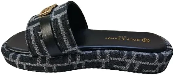 Women'S Thick Soled Slippers, Casual And Comfortable, With Fabric Edging, Summer Slippers