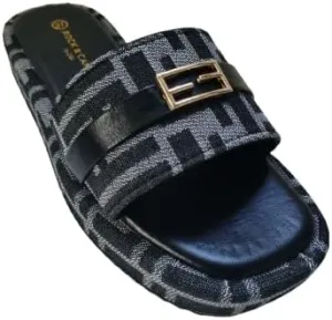 Women'S Thick Soled Slippers, Casual And Comfortable, With Fabric Edging, Summer Slippers