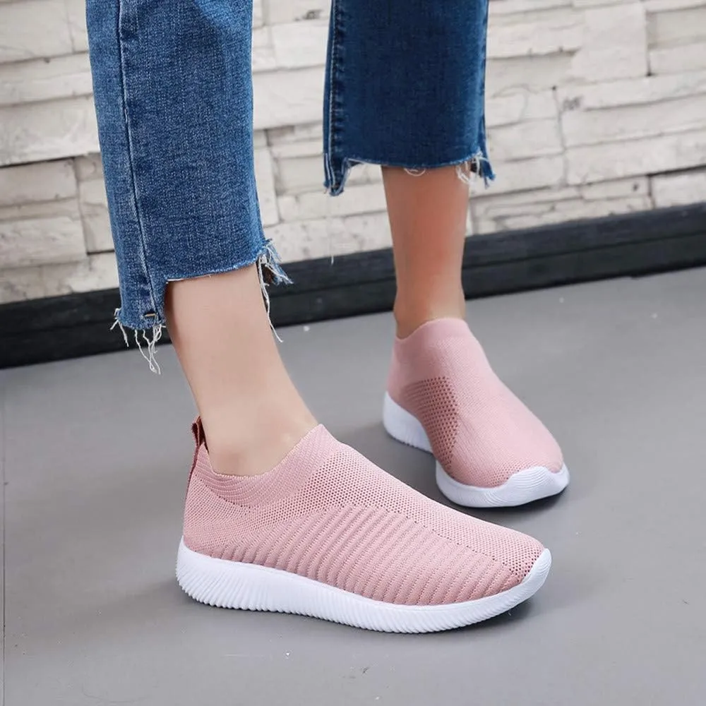 Women's Walking Shoes Cushion Comfortable Breeze Shoes Tennis Shoes Womens Boots Casual Work Shoes Platform Sneakers Slip On Tennis Shoe White Loafers