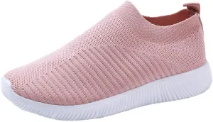 Women's Walking Shoes Cushion Comfortable Breeze Shoes Tennis Shoes Womens Boots Casual Work Shoes Platform Sneakers Slip On Tennis Shoe White Loafers