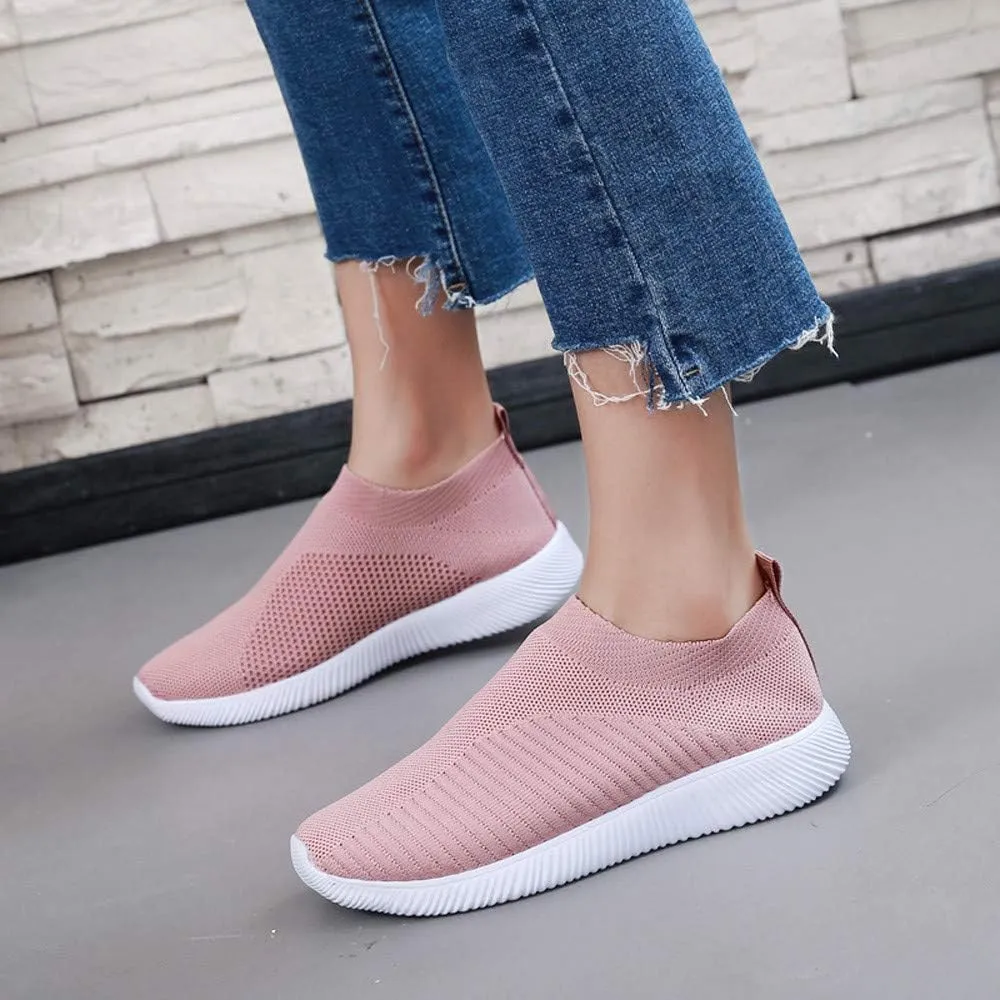 Women's Walking Shoes Cushion Comfortable Breeze Shoes Tennis Shoes Womens Boots Casual Work Shoes Platform Sneakers Slip On Tennis Shoe White Loafers